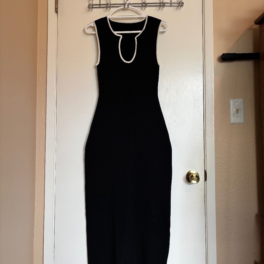 Midi Black Sweater Dress Size Large